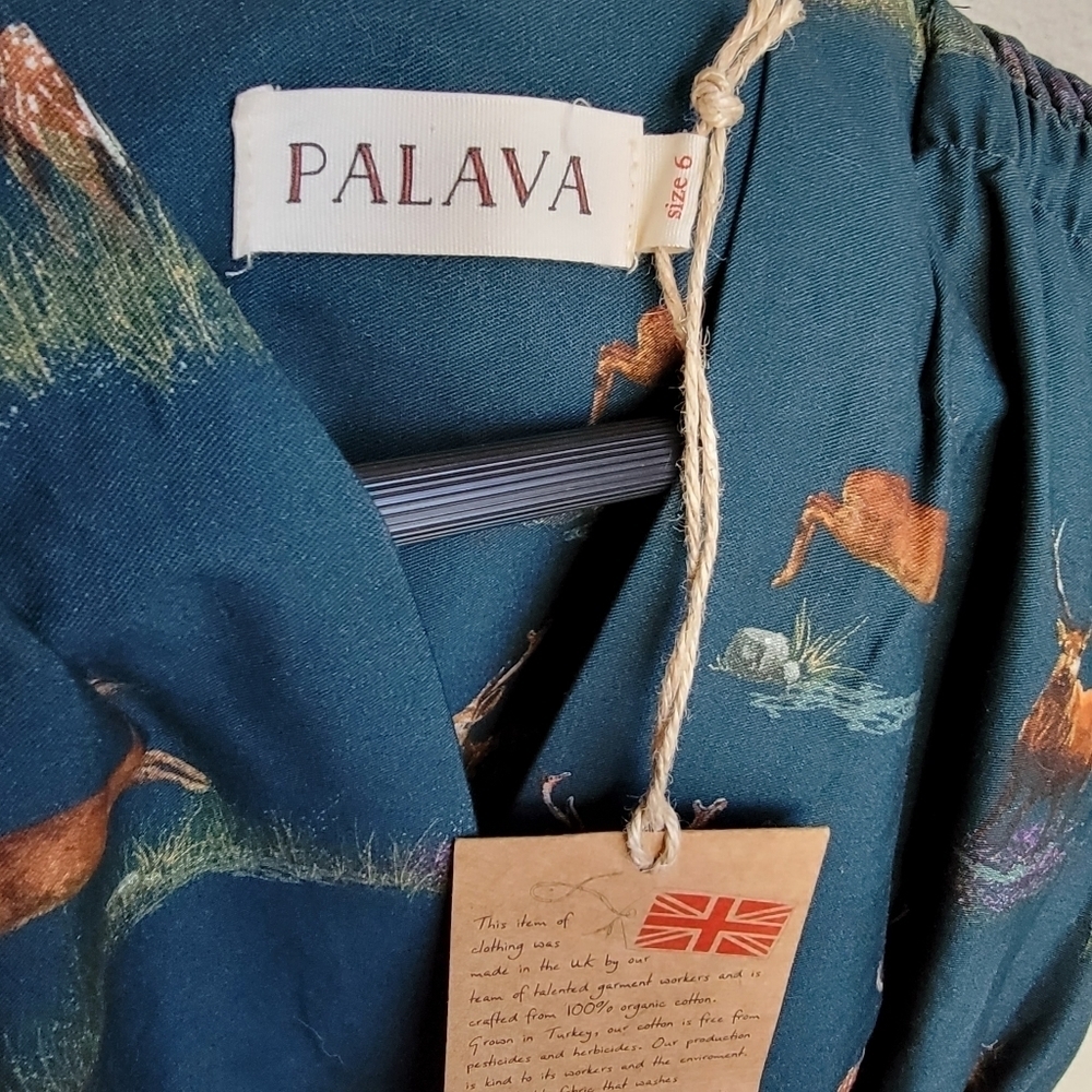 Palava Rita Dress in Teal Deer size 2 NWT - Picture 6 of 7